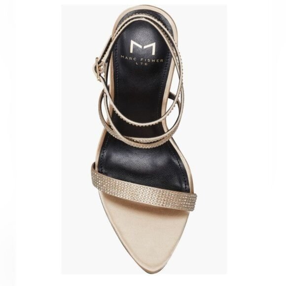 Marc Fisher LTD Cammile Ankle Strap Sandal in Light Natural Size 9.5 - Picture 14 of 14